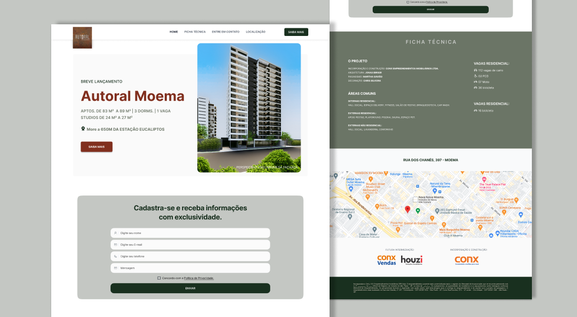 Landing Page Autoral Moema